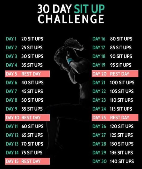 30 day fitness challenge on Tumblr