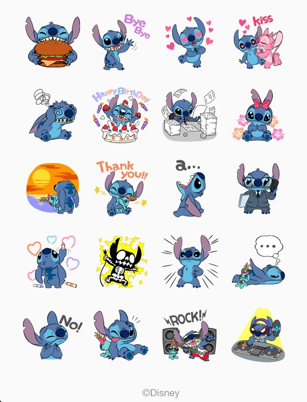 haetae:  Stitch emoticon stickers for LINE! ♥