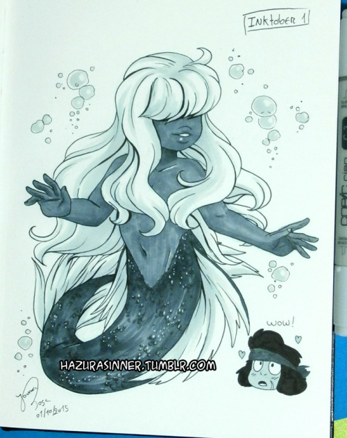 hazurasinner:  I want to try do Inktober this year as well. My hand isn’t fully recovered yet so I’ll keep it simple in the next ones because I really want to do this. It’s a way to not lose my practice and to keep my mind busy. So here is Inktober