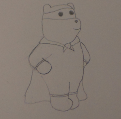 captainchunkychew:  I drew a superhero bear.