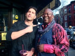 nextstopwonder: glowysweetfab:   kteague:  Jon Bernthal and Tituss Burgess in NYC  😍😍😍   I don’t know what’s happening here, but I love it and I want 7 seasons of it 