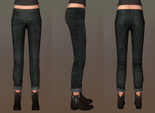 serabiet: What do you know, here we go! Amaryll’s bf jeans with Skeletontea’s conversion of Pixicat’