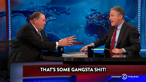 comedycentral:  Click here to watch Jon Stewart and Mike Huckabee discuss the cultural divide in America. 