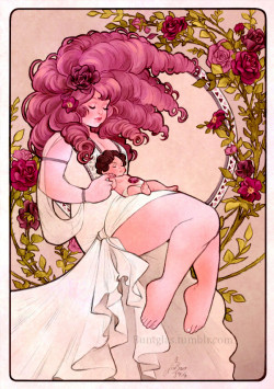 buntglas:Another day, another 1,000+ notes! This is fun xD Thank you so much, I’m glad you like my Rose and Steven! This artwork also got reposted to some facebook site (don’t do that without an artist’s permission! It’s super rude and they could