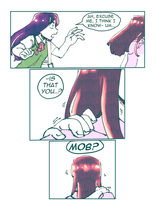 polyglotplatypus:here comes a new trans!mob comic! tfw you meet your first crush for the first time 