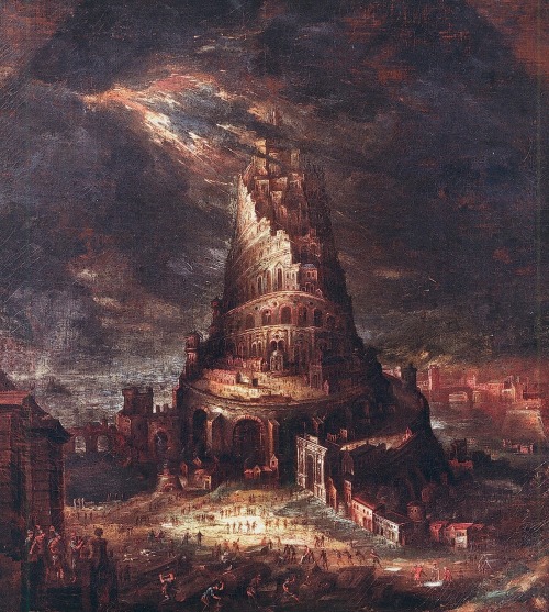 themacabrenbold:  Destruction of the Tower of Babel. Hans Bol - ca.1591 Museum voor Oudheidkunde on Sierkunst, Kortrijk  