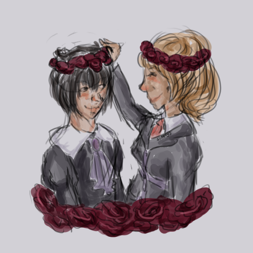 JessiKanon sketch for… @jessikanon!Jessica uses roses from the garden to make flower crowns, 