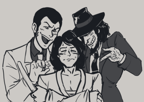 K2, H2, F1 and I1 from this very Lupin III OT3 meme.