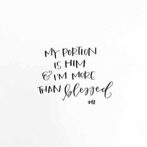 E N O U G H // God, you alone are enough.  &ldquo;The Lord is my portion; therefore, I will hope