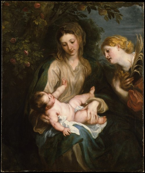 met-european-paintings: Virgin and Child with Saint Catherine of Alexandria by Anthony van Dyck, Eur