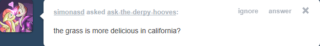 ask-the-derp:  taste great needs more salt  Derpy, states are not muffins :|