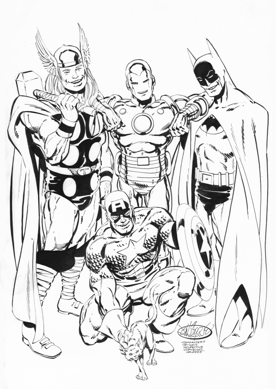 John Byrne Draws... — Thor, Iron Man, Batman & Captain America...