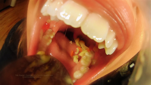 Hot mouthshots from my newest endoscope vid to date The Perfect Ending to a Toothslave&rsquo;s Life.