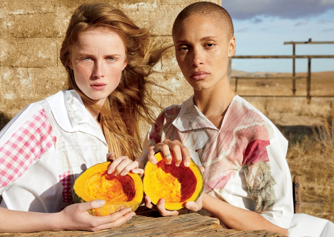 lxst-nxght:  Rianne van Rompaey &amp; Adwoa Aboah by Luca Guadagnino / W Magazine