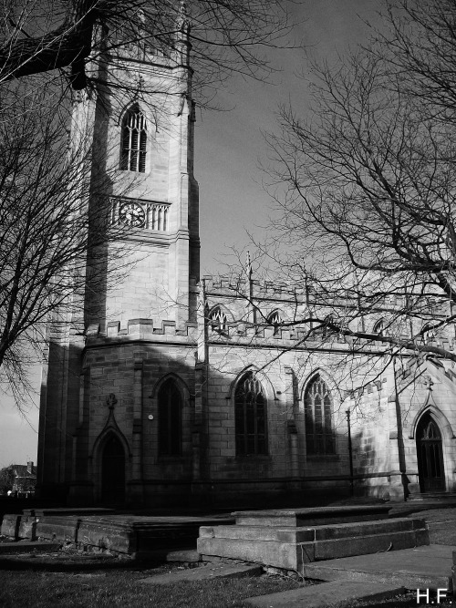 Some Black And White Shot Of St Georges Church, Now A Lecture Theatre For The University Of Sheffield.