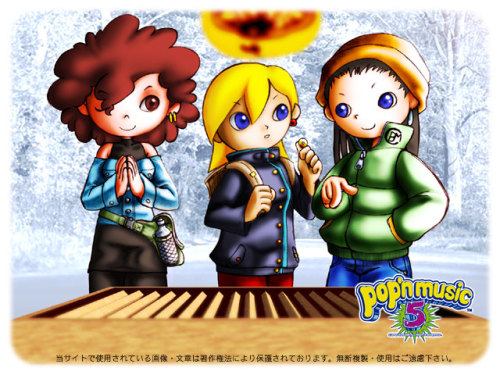mexicanflyer: Pics from a pop’n music 5 web calendar, back in the early 2000s. Sadly, these were all
