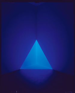 pacegallery:  Museum Monday: This is the last week to catch Gard Blue (1968) by James Turrell, on view at the Spencer Museum of Art, University of Kansas, through May 18. Image: Gard Blue, 1968 © James Turrell / Photo by Florian Holzherr. 