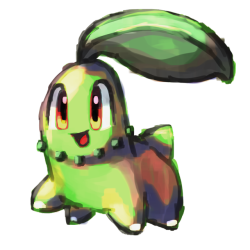 chikascribble:  redraw of chikorita’s 3rd