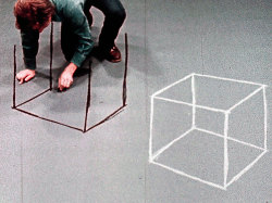 youtreau:David Haxton (b. 1943), still from Cube and Room Drawings, 1976-77.
