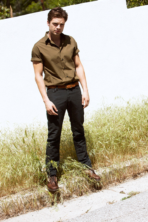 sebastiansource:  Sebastian Stan photographed by  Jennifer Rocholl for Nylon Guys, 2011.  