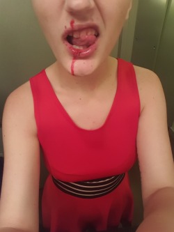 thepursuitofmyself:  Going through some old photos, and I found this gem from when @thehawk35 sewed my mouth shut to help me make angry feminist art.God, this was such a long, trying day. It was such a wonderful, growth-filled day.Want to see more of