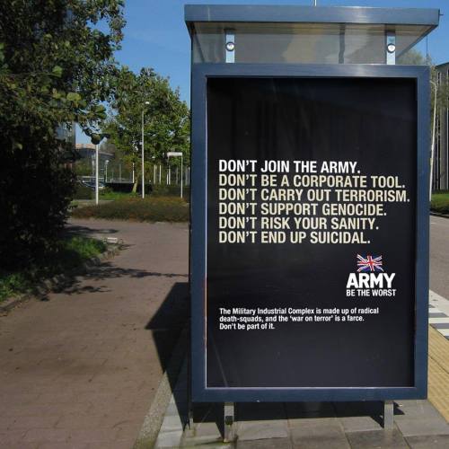 fuckyeahanarchistposters:‘Don’t Join the Army.Don’t Be a Corporate Tool.Don’