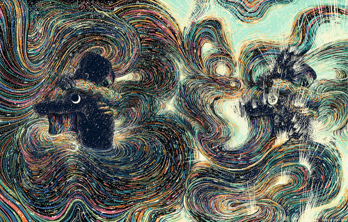 Porn itscolossal:  New Swirling Psychedelic Illustrations photos