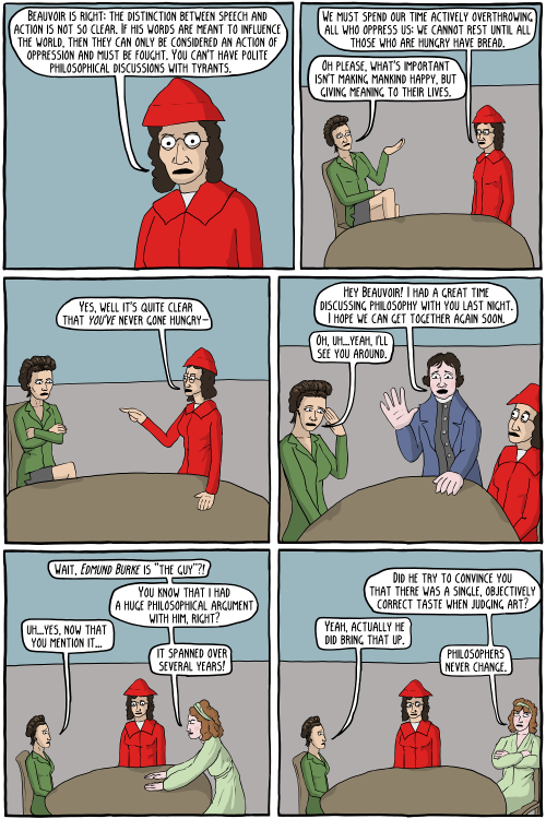 monstrousgourmandizingcats:scientificphilosopher:Didn’t get the joke?Simone de Beauvoir was very cri