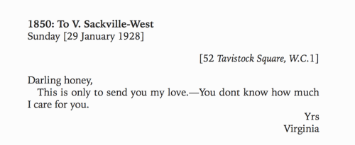 rosesburnedalive:letter to Vita Sackville-West from Virginia Woolf // stuffedgrapeleaves // Mir