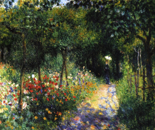 anniecblaga: “Woman at the Garden” (1873) by Pierre-Auguste Renoir