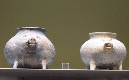 takamasa:(via leacky (成都人@東京)さんはTwitterを使っています: 「かわいいものを見せるね 新石器時代(約6000年前)の豚の陶缶 (´･ω･`) 南京博物院蔵 http