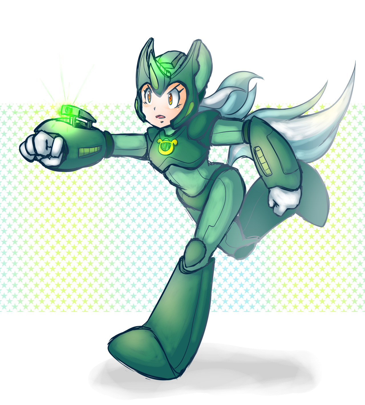 First up for some fanart, an absolutely amazing humanized version of Lyra with her MegaMare X armor. Pretty spot-on for the details. I can’t wait to reveal the final armour and see what might come of it!
Humanised MegaMare X Lyra, by thegreatrouge