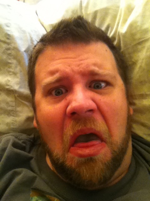 sepdxbear:  hellointhere27:  When asked how I am feeling, I usually reply all of them! The many expressions of Nathan… Please excuse the bed-head I just woke up.    // 