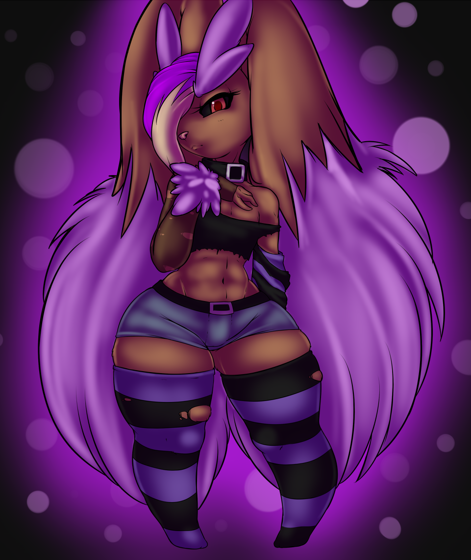 twisted-brit:  Wanted to draw something tonight. Have uh… Goth-like Lopunny (?)