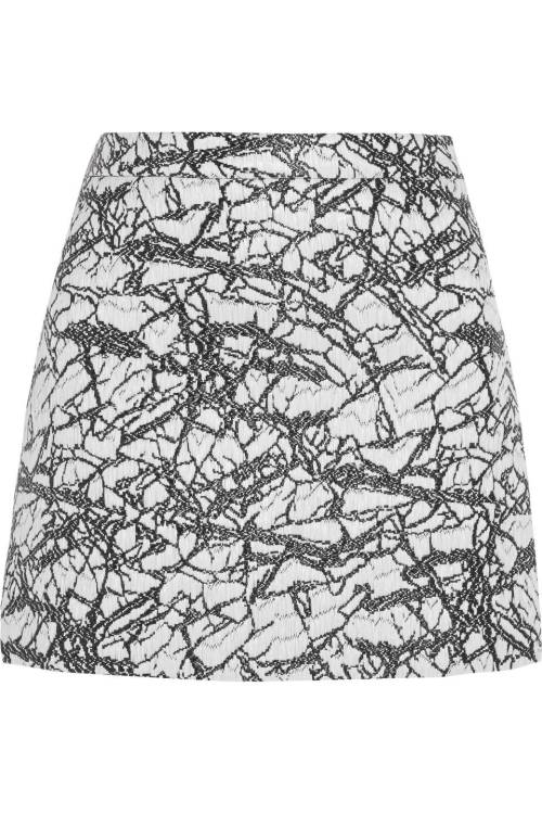 hipster-miniskirts: Raffia-effect jacquard mini skirt