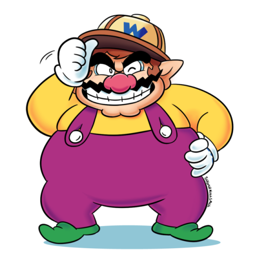 sugarkillsall: referenced a promo image from Wario Land 1 but made it 10x cuter cause thats what i c