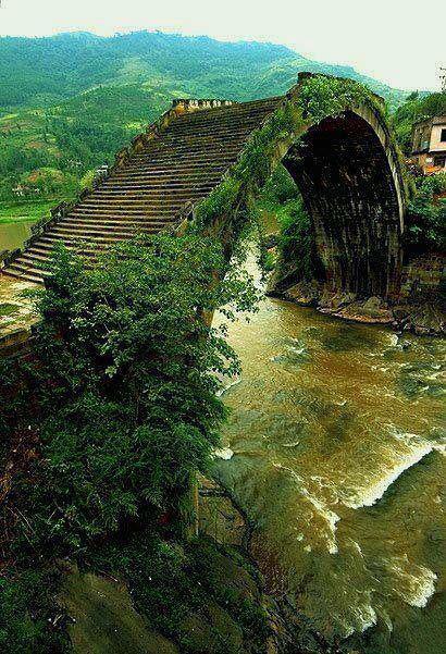 magicalnaturetour:  Moon Bridge, Hunan, China by Facts &amp; Myths