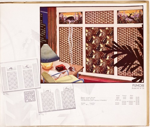 Mar Chas, wallpaper catalogue, 1930. Brepols, France. Via Wolfsonian