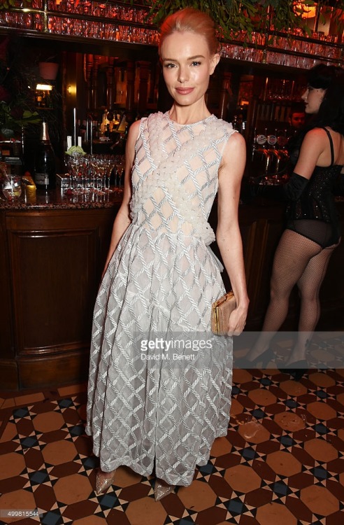 Kate Bosworth is simply divine in Simone Rocha at Charlotte Tilbury&rsquo;s naughty Christmas pa