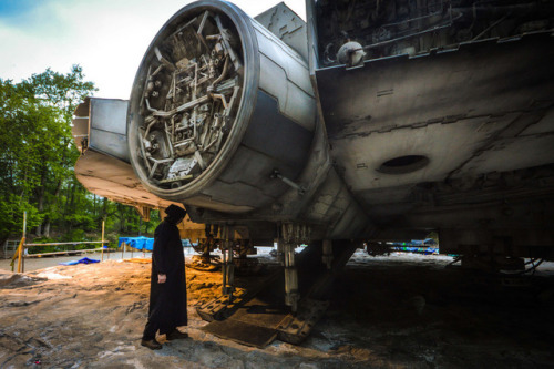 astromech-punk: a group of star wars fans go looking for episode 8 filming locations and strike geek gold when they stumble upon the Millennium Falcon just sitting in a field all by itself.   