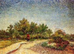 Vincentvangogh-Art:   Lane In Voyer D'argenson Park At Asnieres  1887   Vincent Van