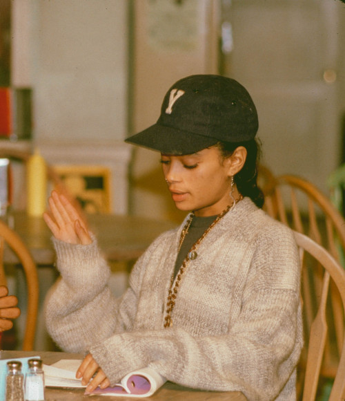  Lisa Bonet photographed by Lynn Goldsmith while reading her lines on the set of “A Different World”