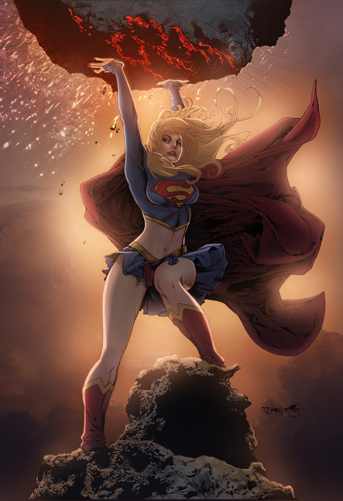 super-hero-center:  Supergirl Version 2 colors by Doug Garbark by DougGarbark