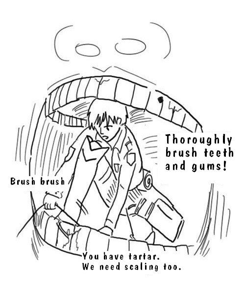 imshiroi:  Gargling on Titan drawn by 다음 이종격투기카페 손석희님 translated