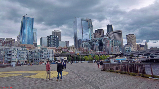 ilove-seattle:  Downtown Seattle, from piers 62/63 by SolDuc Photography on Flickr.
