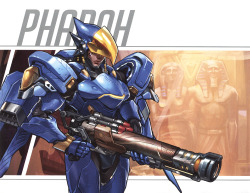 junk-watch: Pharah Hero Profile from the Overwatch Visual Source Book.