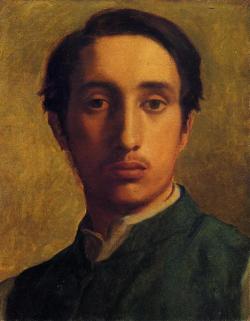 edgardegas-art:   Degas In A Green Jacket  1856   Edgar Degas   