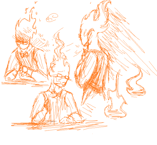 sushinfood:thewitebear:I made a bunch of Grillby doodles and I blame @sushinfoodHow does fire work?!