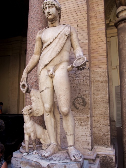 thesilenceofthemarble: Antinous as Dionysus with panther, 2nd century AD, Octagonal Courtyard of the