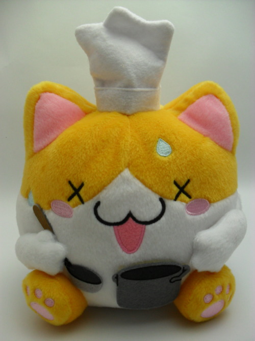 This chubby little kitty is working up a sweat to make you soup! Available to purchase at KawaiiPLUS